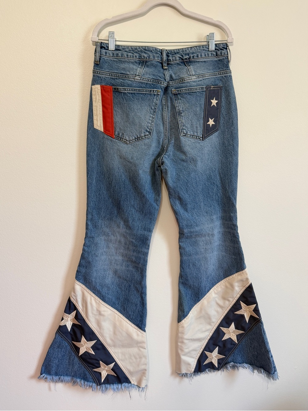 Free People Betsy USA Flare Jeans Flag RARE We the Free Size 30 Women’s NEW NWOT - Picture 7 of 12